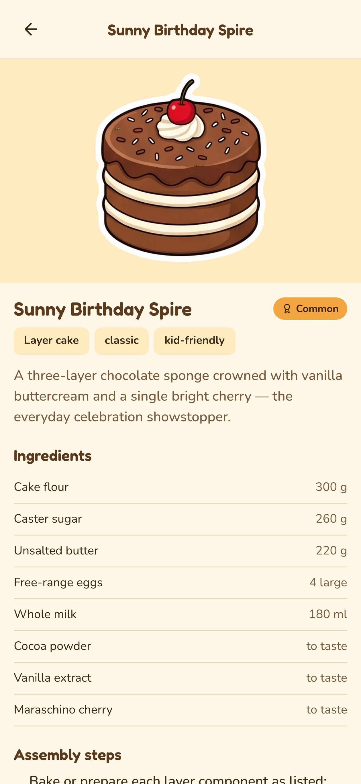 Recipe detail