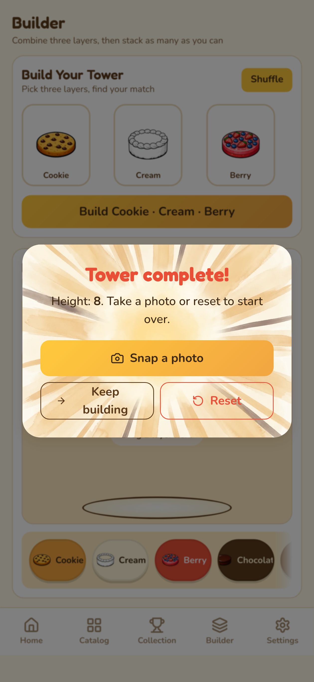 Tower complete celebration